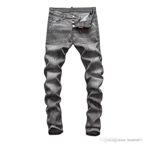 

brand jeans mens luxury designer jeans baggy biker high waisted ripped rock revival black skinny men jean jeckets long pants trousers 023, Blue