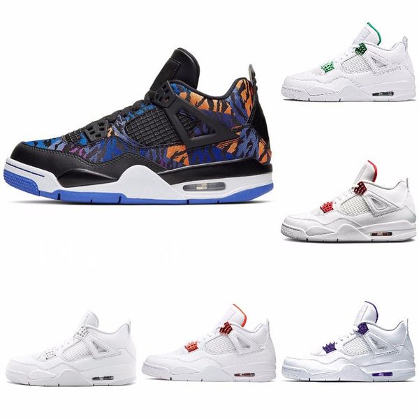 

cool grey 4 pure money metallic pack men basketball shoes 4s pine green court purple university orange red sneaker j#07-072