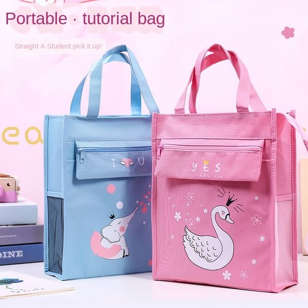 

t0006 korean style school hand student hand carrying book children's lovely art tutorial bag large tutorial bag