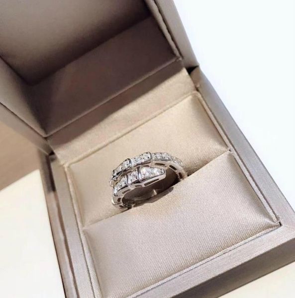 

serpenti series diamond cz ring women 925 sterling silver narrow snake opening adjustable smart rings
