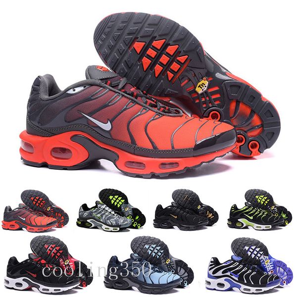 

2017 новый прибытие tn повседневная обувь для мужчин, хорошее качество tn инструкторы узелок дышащая сетка подушка спорт кроссовки размер 40, Black