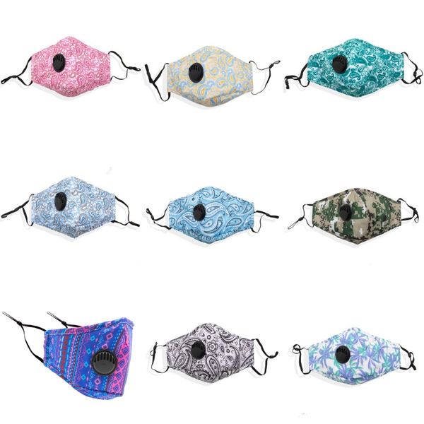 

washable floral face mask 5 styles reusable personalized dustproof fashion cotton mask mouth er earhook style designer shopping mask#503, Black