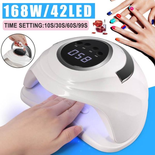 

168w 42led uv light led nail dryer uvled gel nail lamp arched shaped lamps for art perfect thumb drying solution