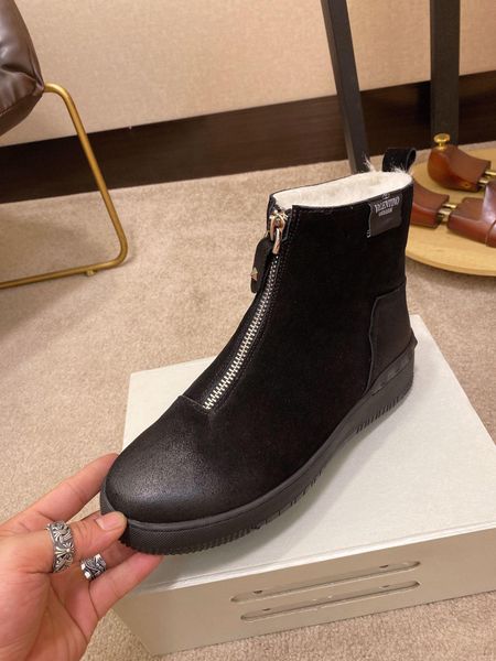 

2019p winter new martin boots men's leather snow boots high to help boots street warm fur one thick cotton shoes tide, size: 38-45