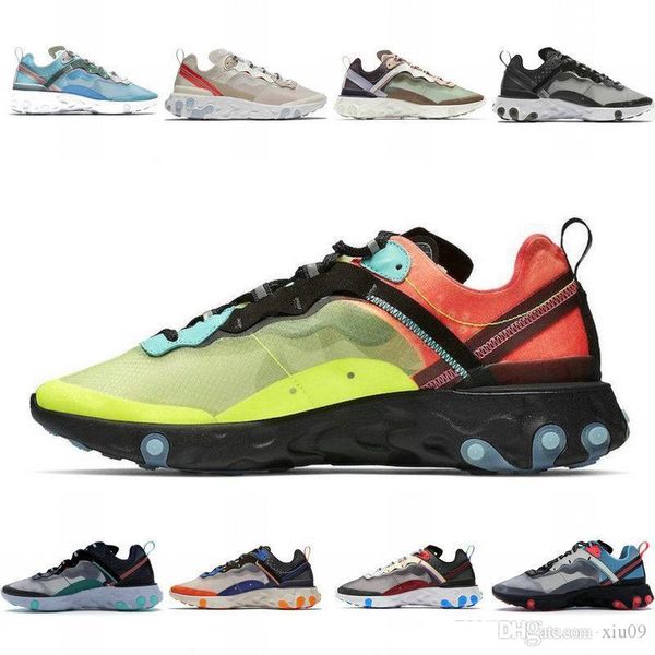 

epic react element 87 running shoes for men women white black royal tint blue desert sand mens designer breathable sports sneaker size 36-45