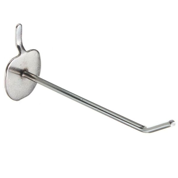 

25 x single pegboard slatwall hooks display shop prong hanger 100mm