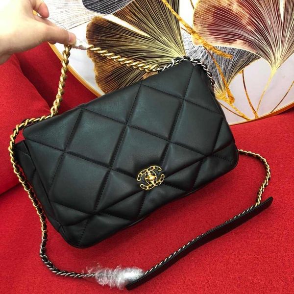 

2020 genuine black embossed leather women's handbag