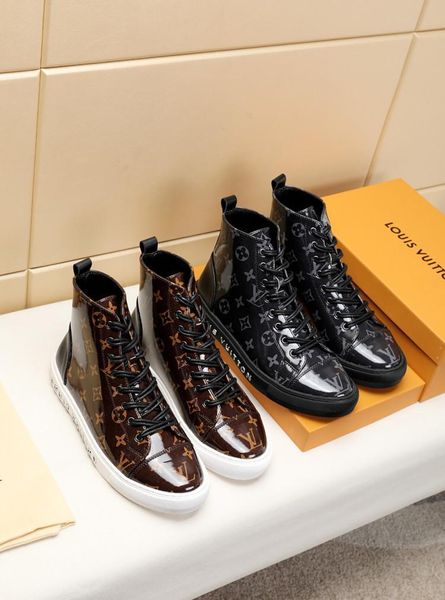 

mens personality wild casual shoes,patent leathe mens high casual shoes printed pattern mens casual sport shoes 38-46 0018, Black