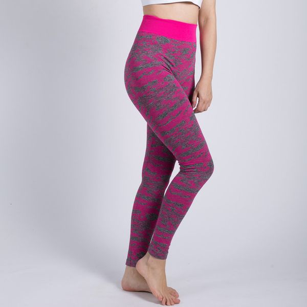 

womens seamless polyester camouflage knitted leggings high waist elastic waisted multisize fitness bodybuilding exercise skinny leggins, Black