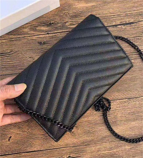 

fashion womens designer luxury handbags purses v flap bag chain shoulder bag caviar genuine leather bag clutch handbag yb5
