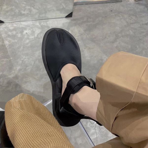 

retro woman shoes luxury sandals suit female beige 2020 summer women's heels med shallow mouth original fashion, Black