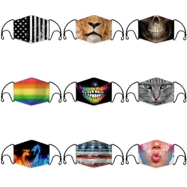 

9 styles summer new trend face masks shade dust-proof anti smog breathable tide male female washable reusable protective mask#486