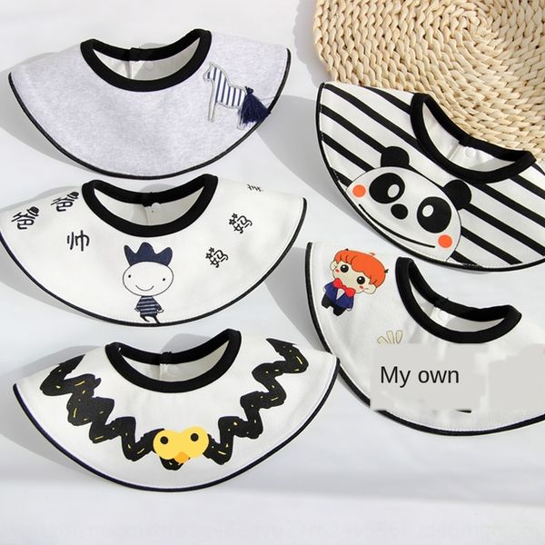 

ins korean new pure cotton towel baby saliva pocket 360 degree bib personalized baby saliva towel fake collar bib
