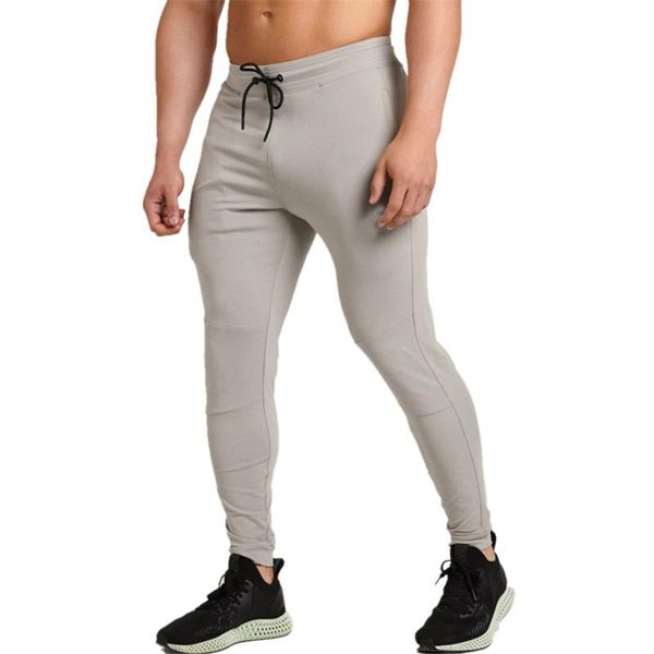 

men's pants 2021 autumn mens cotton sweatpants gyms fitness workout solid trousers male casual fashion pencil joggers sportswear, Black