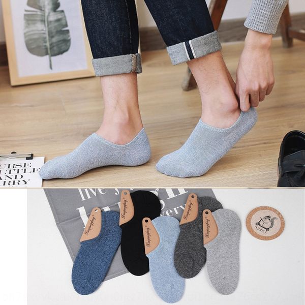 

15 pairs of silicone cotton silicone non-slip invisible men's socks spring summer autumn socks men's low top, Black