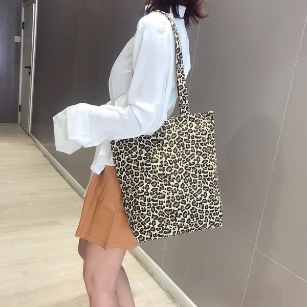 

summer 2020 small handbag canvas messenger printing leopard shopping bag messenger bag handle schouder bag n