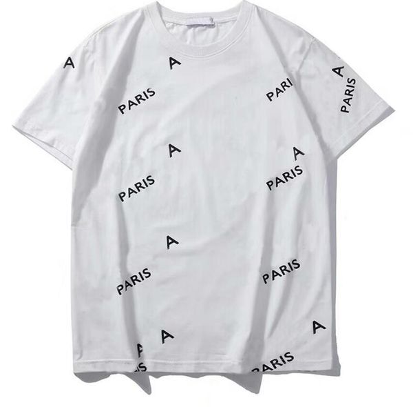 

new 19ss letters printed designer t shirt men women couple fashion homme tee casual summer casual clothing floral breathable s-2xl, White;black