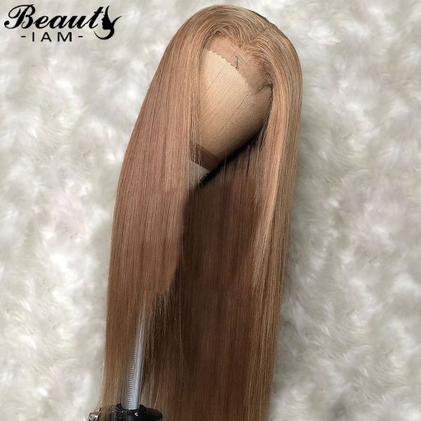 

long straight lace front human hair wigs for women peruvian remy hair brown colored lace frontal wig pre plucked with baby hair, Black