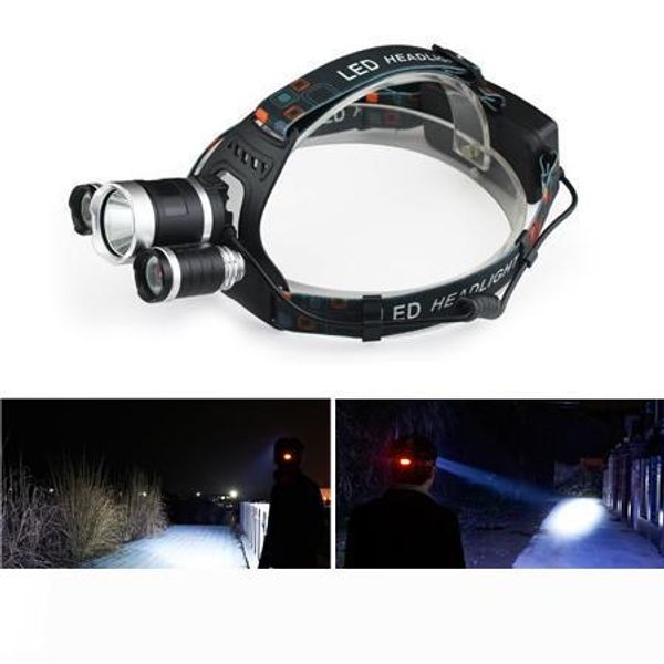 

crestech led headlamp 6000lm 3t6 head flashlight torch rechargeable head light forehead head fishing headlight