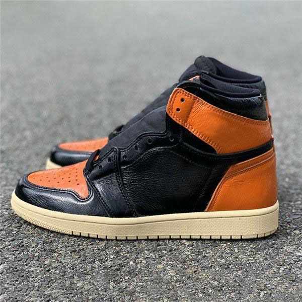

good quality 1 og high shattered backboard 3.0 mens basketball shoes 1s sneaker orange black toe black vanilla starfish athletic sneakers