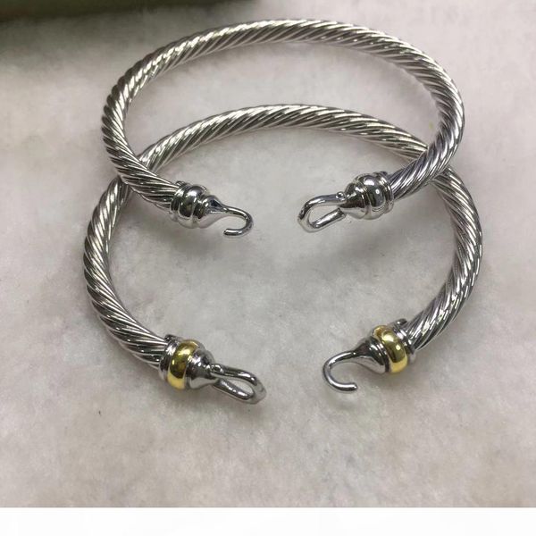 

кабель классического браслет пряжки европейская и американская популярная дама браслет позолоченный латунь, Black