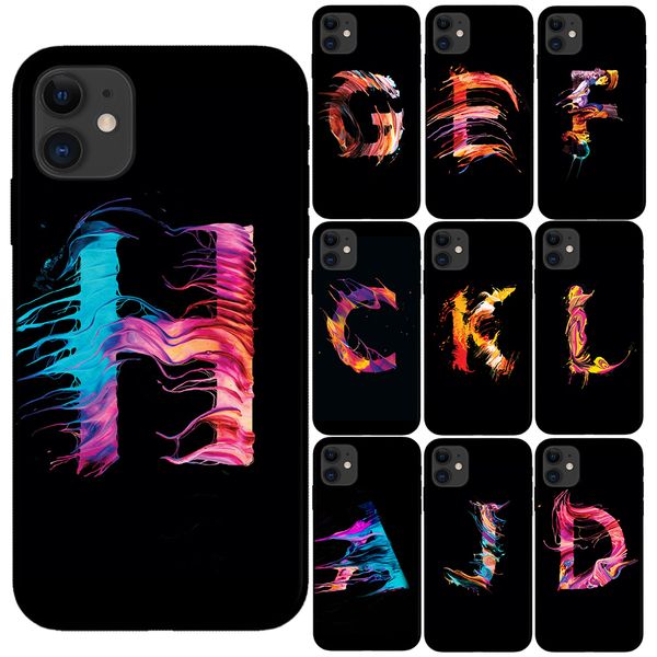 

special english words name letters custom soft black silicone phone case cover for iphone 11 pro max x xs max xr 6 6s 7 8 plus