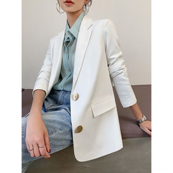 

small suit for women spring and autumn new jacketjacket jacket korean style loose chic suit women's fashion student occupation, White;black