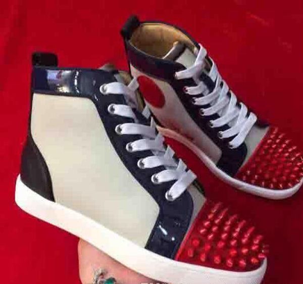 

real picture red bottom sneakers for men luxury red yellow spikes fashion casual mens womens shoes 2018 designer leisure trainers cs10, Black