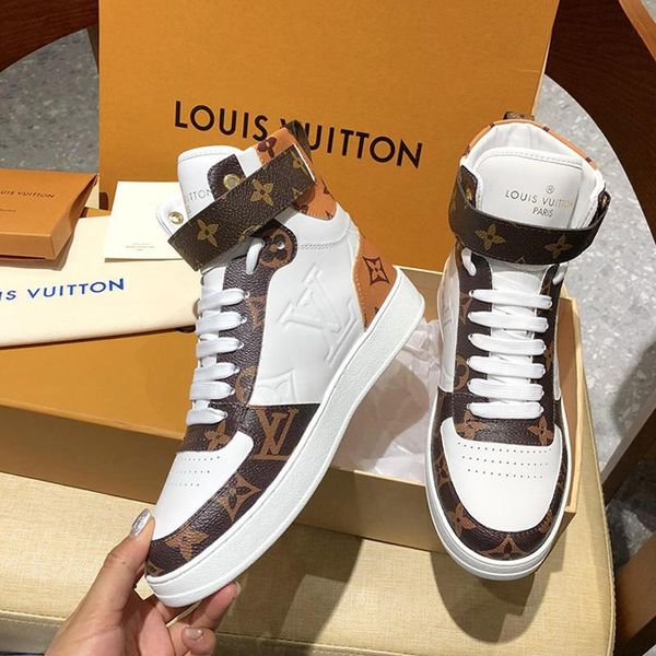 

2020 couple shoes fashion luxury mens leather casual sport shoes,personality wild high mens casual shoes size 35-46 00082, Black