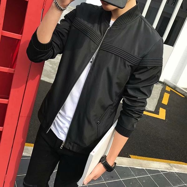 

2019 новых мужские пальто осень молодежная куртка повседневный костюм бейсбол равномерное мужской бейсбол костюм корейский тонкий осень одеж, Black;brown