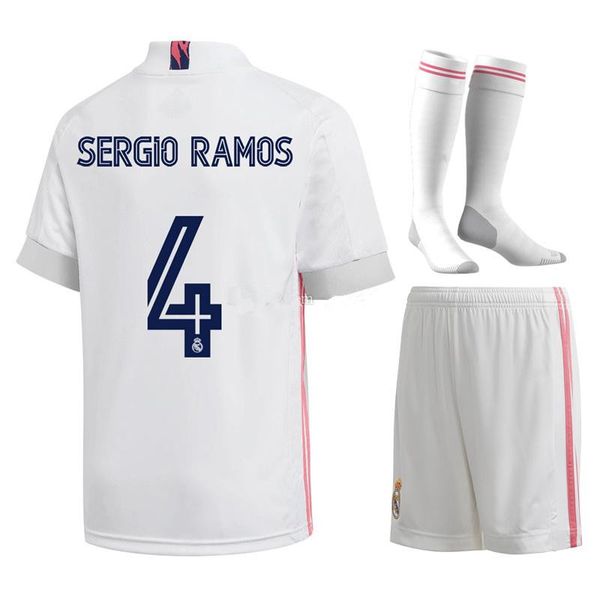 

20 21 real madrid boy kit soccer jerseys 2020 2021 hazard camiseta de futbol benzema bale mariano lucas v. asensio brahim kids kit+socks, Black