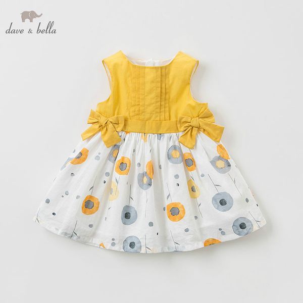 

dbm10561 dave bella summer baby girl princess clothes children birthday party wedding dress with bows boutique dandelion dresses, Red;yellow