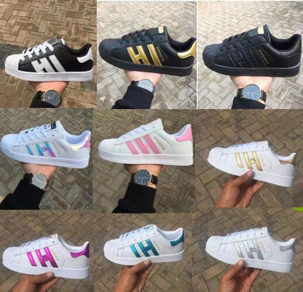 

2020 fashion mens casual shoes superstar smith stan female flat shoes women zapatillas deportivas mujer lovers sapatos femininos for men, Black