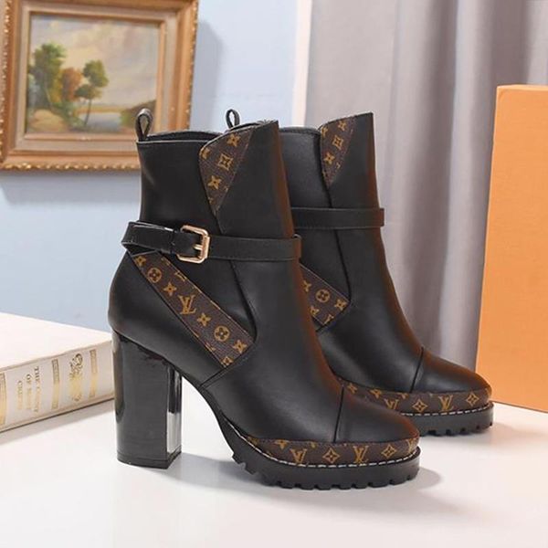 

new arrival womens shoes star trail ankle boot leather martin boots chaussures de femme women shoes fashion type bottes femmes fast ship, Black