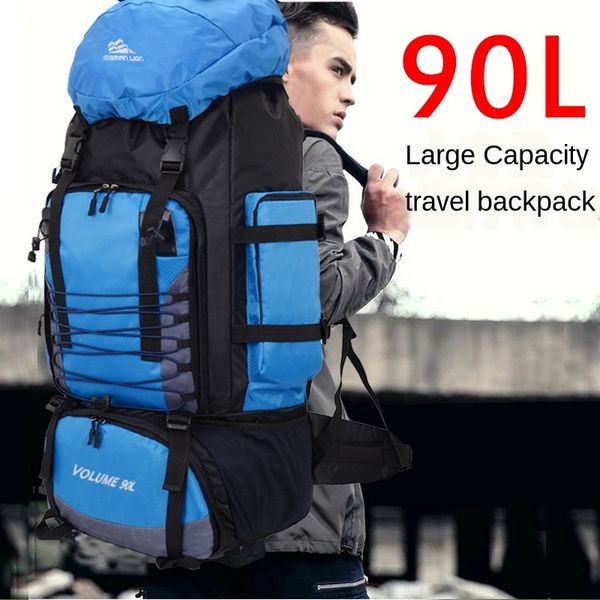 

1lwlb outdoor 90l large capacity travel waterproof luggage camping bag outdoor tent 90l large capacity travel backpack waterproof luggage ba