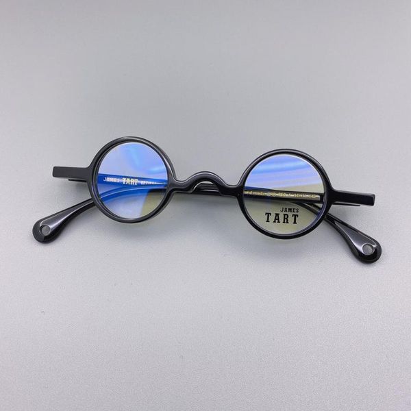 

zerosun handmade eyeglasses frames men women small round brand glasses male nerd spectacles for prescription optic, Black