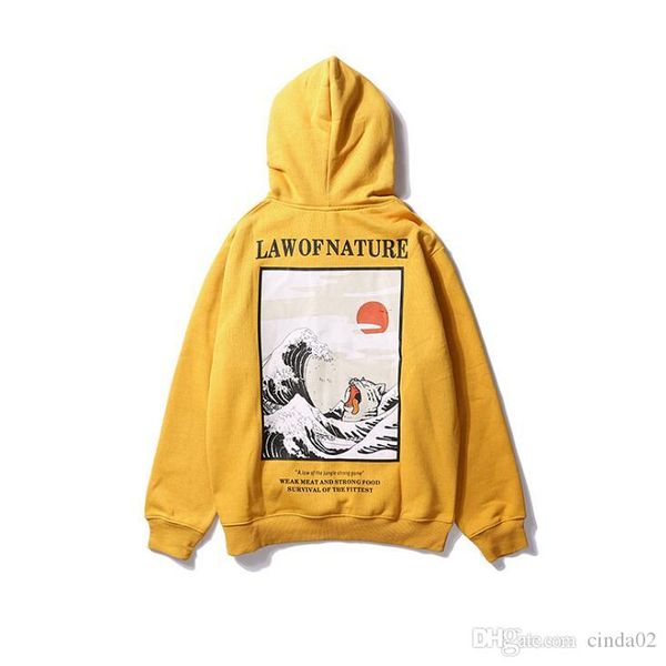 

japanese embroidery funny cat wave printed fleece hoodies winter japan style hip hop casual sweatshirts streetwear, Black