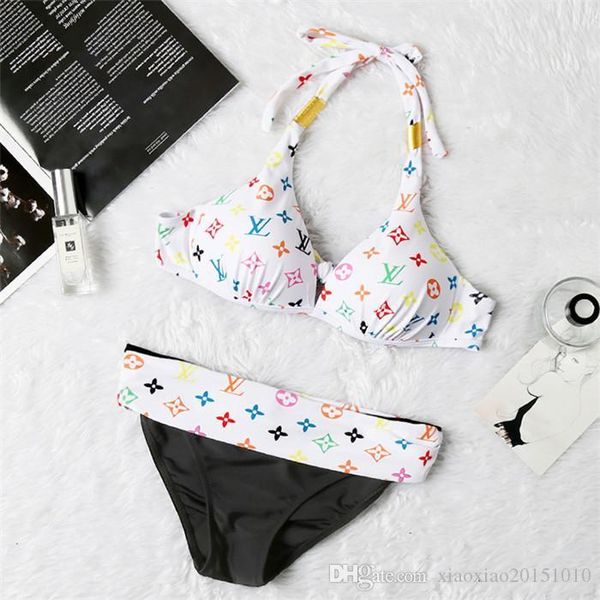 

swimwear summer styles push up halter bathing suit women one piece swimwear conjoined swimsuit bikini 8803, White;black