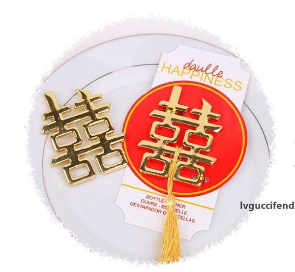 

new arrival chinese asian themed double happiness bottle opener wedding party favors wedding giveaways dhl ing
