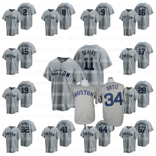 

19 jackie bradley jr. 2020 28 j.d. martinez 32 matt barnes 41 chris sale 57 eduardo rodriguez baseball jerseys, Blue;black