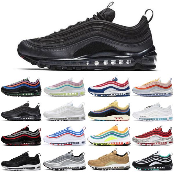 

97 97s sean wotherspoon men women running shoes triple black white outdoor mens womens trainers sports sneakers runners size 36-45