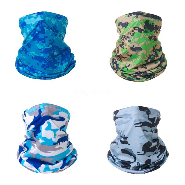 

o18v6 breathable hiking scarf neck silk bandana half er mask headband ice gaiter face face balaclava scarf camouflage mask#349, Black