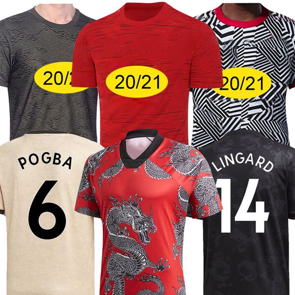 

20 21 bruno fernandes pogba manchester soccer jersey united 2021 2020 lingard rashford football shirt man utd james men women kids kit unifo, Black;yellow