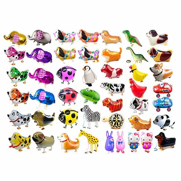 

helium aluminum shower wedding children's walking rabbit pet cat helium styles air birthday animals kids foil happy dinosaur balloons