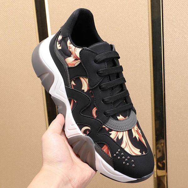 

fast delivery mens shoes lightweight sports outdoor walking footwears scarpe da uomo di lusso low lace -up plus size vintage men shoes, Black