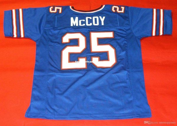 

retro #25 lesean mccoy custom mitchell & ness jersey bule mens stitching s-5xl,6xl football jerseys running, Gray