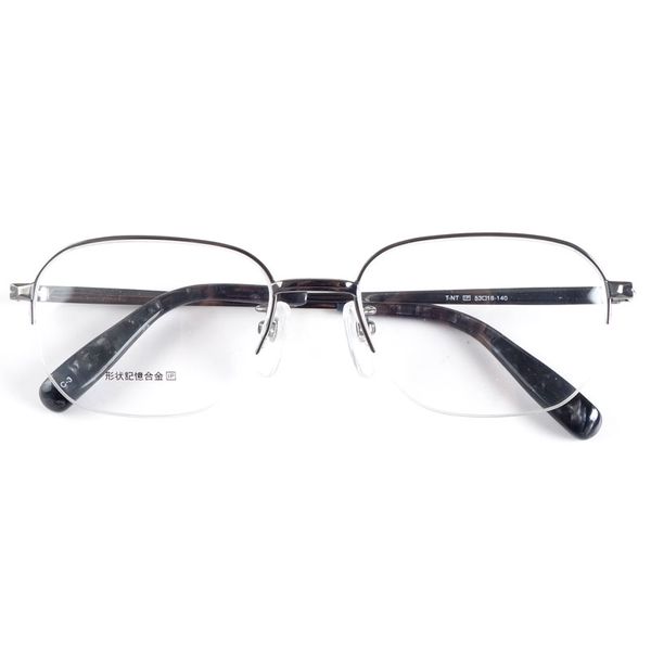 

oversized memory metal half rim glasses frames for men myopia spectacles, Black