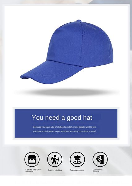 

weihai weih-vc002 thin 100% steel buckle solid color weihai weih-vc002 thin cotton 100% cotton steel hat buckle solid color hat, Blue;gray