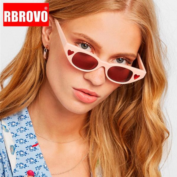 

rbrovo 2019 luxury love cateye sunglasses women plastic candies vintage glasses street beat outdoor uv400 oculos de sol gafas, White;black