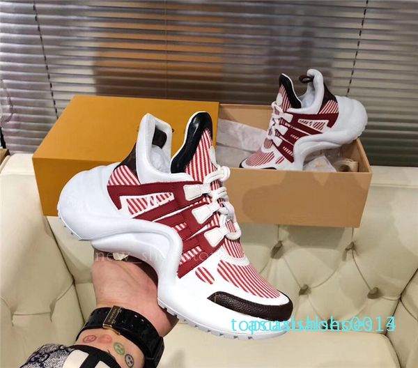 

2019 retro women's arch light sneaker leather trainers for men women kanye west shoes fashion casual outdoor boots dropship r04 c14, Black